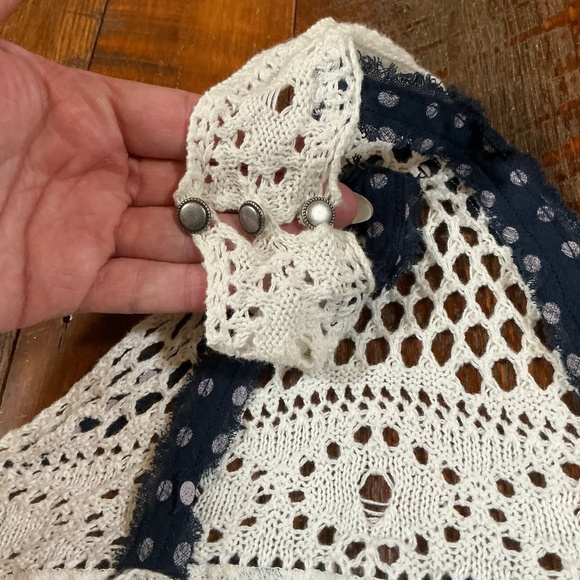 Free People Mandolin Embroidered Crochet Halter Top Boho Festival Tank - Picture 4 of 9